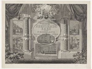 Monument til den reformerte kirke i Holland, fra 1566 Monument til den reformerte kirke i Holland. Begyndte i år 1566 (titel på objekt) af Theodoor Koning