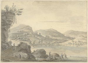 Kinesisk fantasilandskab af Theodoor Wilkens (possibly)