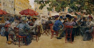 Cafe Tomaselli i Salzburg af Theodor Josef Ethofer