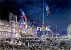 Reception i Paris Rådhus af den russiske fløj Maleri af Theodore Joseph Hubert dit Fedor Hoffbauer (1839-1922) 1893. Paris, Musee Carnavalet af Theodor Josef Hubert Hoffbauer
