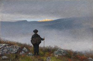 Langt, langt væk skinnede Soria Moria-paladset som guld af Theodor Kittelsen