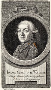 Johann Christoph von Woellner 1732-1800. af Theodor Knesing