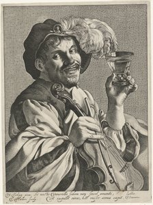 Mand med violin og rummer