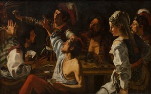 Kort- og backgammonspillere. Kamp om kort, 1620-1629