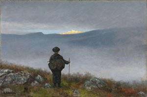 Langt, langt væk glitrede Soria Moria Palace som guld af Theodor Kittelsen