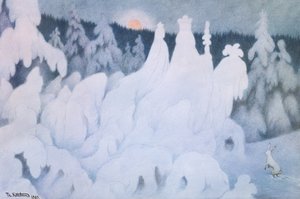 Nytår spille tricks af Theodor Kittelsen