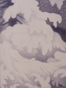 Sovende kvinde i perler og linned af Theodor Kittelsen