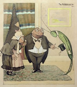 Den unge hr. Grøn aflægger besøg af Theodor Kittelsen