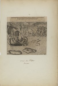 Appellit navis gallicai: qui inerant, redimunt a barbaris gossip pium ... (fra bogen Americae, del tre) af Theodor de Bry
