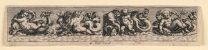 Dekorativt panel: Sømonstre af Theodor de Bry