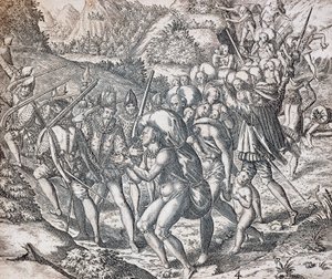 Indfødte bliver boardet på skibe for at blive ført til slaveri i Sevilla, gravering af Theodor de Bry (1528-1598), Antillerne