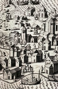 Port Of Macao I Kina af Theodor de Bry