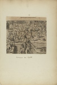 Quomodo Captivos in Reditu Suo Tractarint() (fra bogen Americae, del tre) af Theodor de Bry