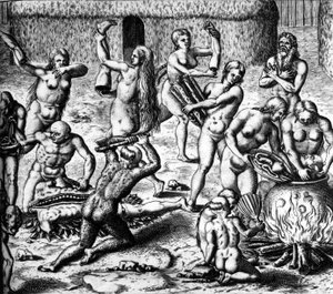 Scene af kannibalisme