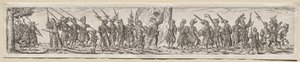 Soldater i marts af Theodor de Bry