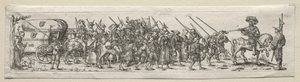 Soldater i marts af Theodor de Bry