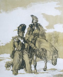 Tilbagetog fra Moskva af Theodore (after) Gericault