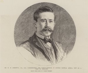 H H Johnston, kommissær og generalkonsul i Britisk Centralafrika, nu på besøg i England af Theodore Blake Wirgman
