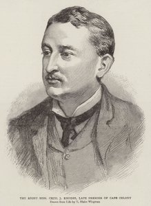 Højre ærede Cecil J Rhodes, Afdøde Premier for Kapkolonien af Theodore Blake Wirgman