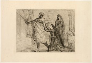Væk!, tallerken syv fra Othello af Théodore Chassériau