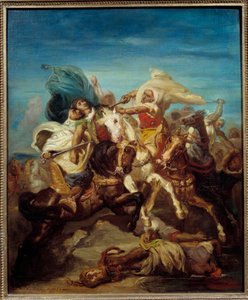 Battle of Arab Horsemen Maleri af Theodore Chasseriau (1819-1856) 1856 Søn. 0,65x0,54 m af Théodore Chassériau