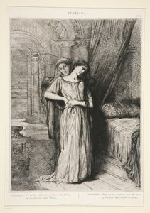«Desdemona», pl. 8 fra Othello (4. akt, 3. scene) af Théodore Chassériau