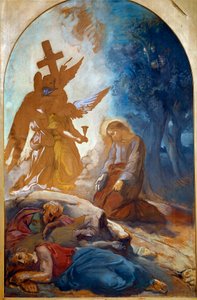 Jesus i oliventræernes have. Maleri af Theodore Chasseriau (1819-1856) af Théodore Chassériau