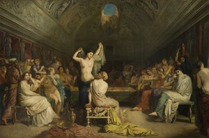 Tepidariet, „sal, hvor kvinderne fra Pompeji kom for at hvile og tørre sig efter badet“ af Théodore Chassériau
