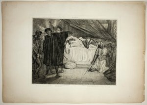 O spartansk hund, tallerken femten fra Othello af Théodore Chassériau