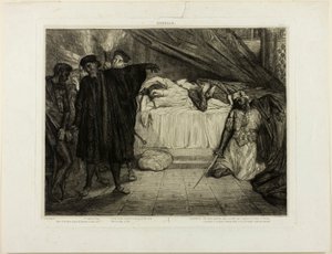 O spartansk hund, tallerken femten fra Othello af Théodore Chassériau