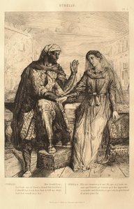 Othello-suite: nr. 2 (1. akt, scene 3: Othello taler med Desdemona) af Théodore Chassériau