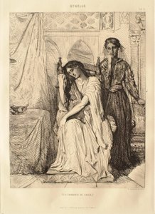 Othello-suite: nr. 9 (akt 4, scene 3: Romancen om piletræet) af Théodore Chassériau