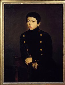 Portræt af Ernest Chasseriau (1823-1870) elev fra Naval School of Brest, bror til kunstneren Maleri af Theodore Chasseriau (1819-1856) 1836 Søn. 0,92x0,73 m af Théodore Chassériau