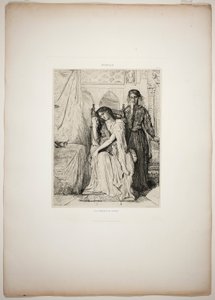 The Willow Song, planche ni fra Othello af Théodore Chassériau