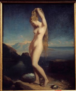 Venus anadyomene eller Venus Marine Maleri af Theodore Chasseriau (1819-1856) 1838 Søn. 0,65 x 0,55 m