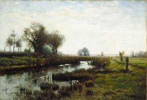 Sen eftermiddag, Dachau Moor (olie på lærred)