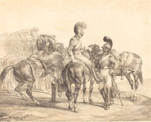 Et Parti af Livgarde af Theodore Gericault