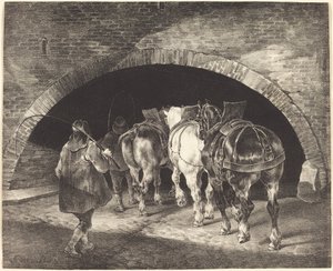 Adelphi Wharf af Theodore Gericault