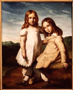 Alfred Dedreux (1810-60) som barn med sin søster, Elisabeth, 1816-17 af Theodore Gericault