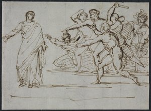 Mordet på Tiberius af Theodore Gericault