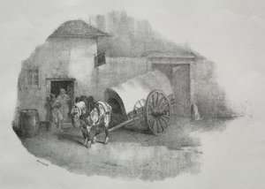 Vognhest trukket ud af silt af Theodore Gericault