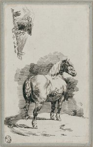 En grå hest med pletter (A Dapple-Gray Horse) af Theodore Gericault