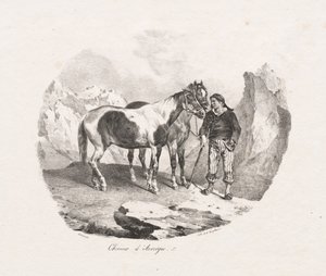 Heste i Auvergne, 1822. af Theodore Gericault