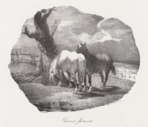 Flamske heste (Flemish Horses) af Theodore Gericault