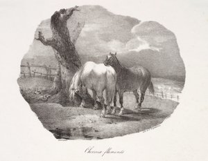Flamske heste af Theodore Gericault