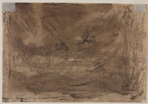 Kompositionsstudie muligvis for Poussins Deluge verso, ca. 1816. af Theodore Gericault