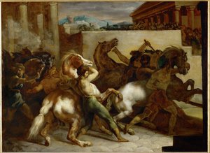 Gratis hestevæddeløb i Rom - Hestevæddeløb i Rom ... af Theodore Gericault