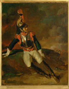 Cuirassier blesse, skitse ... af Theodore Gericault
