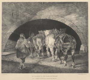 Indgangen til Adelphi Wharf af Theodore Gericault