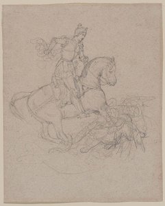 Géricault - Sankt Georg og dragen, 1816-17 af Theodore Gericault
